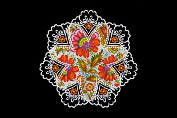 Floral Satin Applique Quilt Block