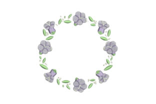 Jacaranda Frame Embroidery Design