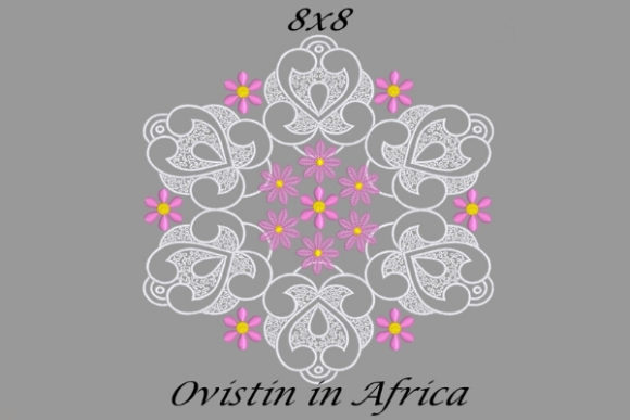 Pink Floral Quilt Block