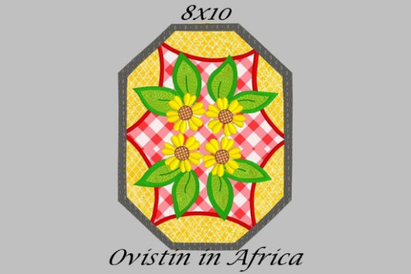 Red Yellow Floral Applique Placemat