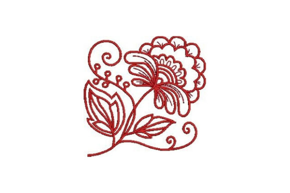 Redwork Flower Review