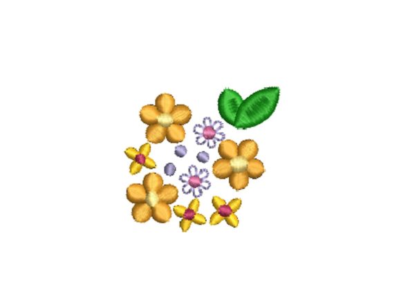 Small Flowers Embroidery Design